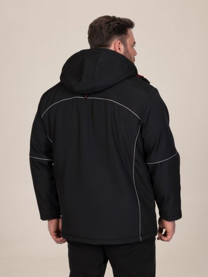 D555 Jamie Soft Shell Detachable Hood Padded Jacket Schwarz TALL - TALL jacken - Jacken in TALL-Länge