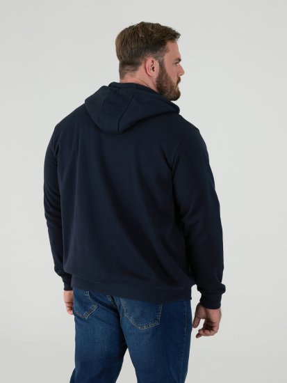 D555 Cantor Kapuzensweatjacke Dunkelblau - Herren-sweater und -hoodies - Herren-Sweater und -Hoodies in großen Größen