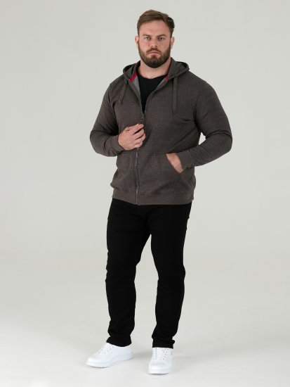 D555 Cantor Kapuzensweatjacke Grau - Herren-sweater und -hoodies - Herren-Sweater und -Hoodies in großen Größen