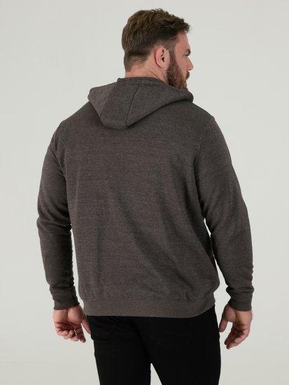 D555 Cantor Kapuzensweatjacke Grau - Herren-sweater und -hoodies - Herren-Sweater und -Hoodies in großen Größen