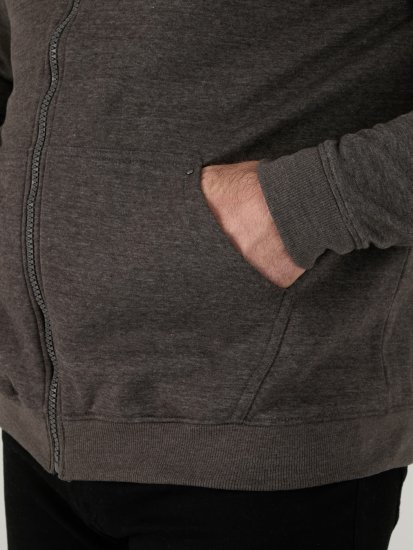 D555 Cantor Kapuzensweatjacke Grau - Herren-sweater und -hoodies - Herren-Sweater und -Hoodies in großen Größen