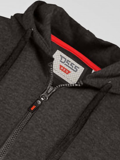 D555 Cantor Kapuzensweatjacke Grau - Herren-sweater und -hoodies - Herren-Sweater und -Hoodies in großen Größen