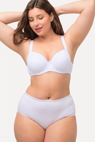 Ulla Popken 309783 Slips 3er-Pack Weiß - Slips - 