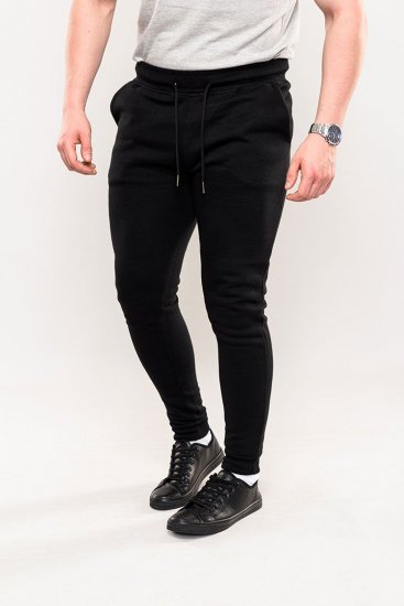 D555 Brandon Sweatpants with Tapered leg Black - Jogginghosen für herren - Jogginghosen für Herren in großen Größen