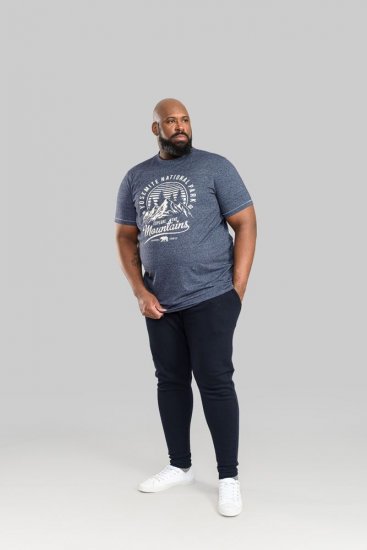 D555 Brandon Sweatpants with Tapered leg Navy - Jogginghosen für herren - Jogginghosen für Herren in großen Größen