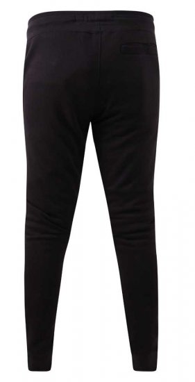 D555 Buckingham Cuffed Jogger With Side Pockets Black - Jogginghosen für herren - Jogginghosen für Herren in großen Größen