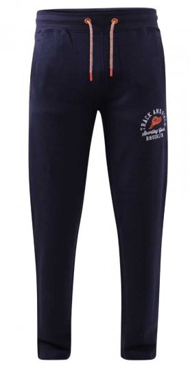 D555 Chilworth Open Hem Jogger Navy - Jogginghosen für Herren in großen Größen - Jogginghosen für Herren in großen Größen