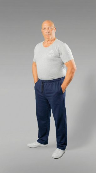 20 Nodi Grecale Stretch Fleece Cotton Sports Pants with Enzyme and Soft Touch Treatment Navy - Jogginghosen für herren - Jogginghosen für Herren in großen Größen