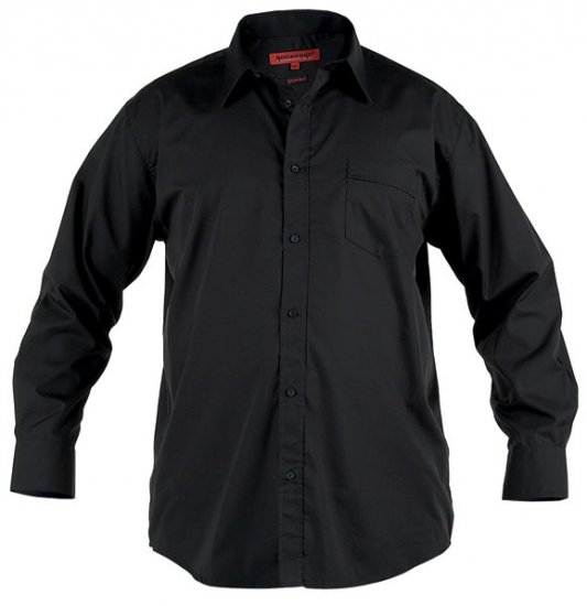 Rockford Black Shirt L/S - Herrenhemden in großen Größen - Herrenhemden in großen Größen