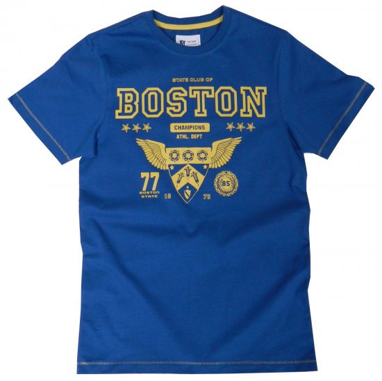 Kam Jeans Boston Tee Blue - Herren-T-Shirts in großen Größen - Herren-T-Shirts in großen Größen