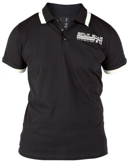 Split Star Russ Jersey Polo Black - Polo-Shirts für Herren in großen Größen - Polo-Shirts für Herren in großen Größen