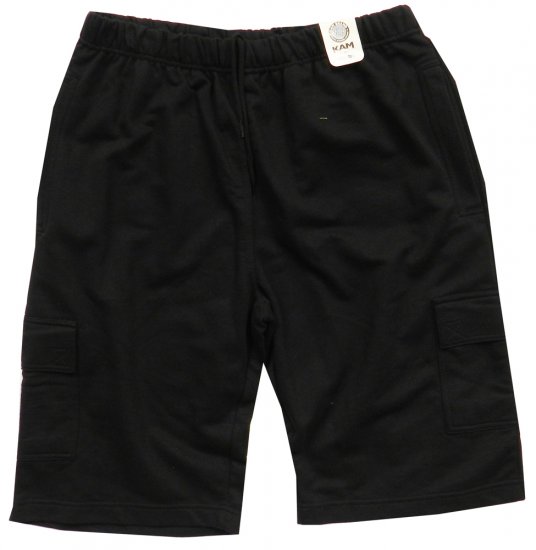 Kam Jeans Black Shorts Cargo - Herrenshorts in großen Größen - Herrenshorts in großen Größen
