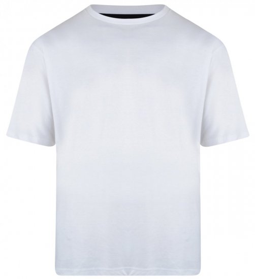 Kam Jeans T-shirt Weiß - Herren-T-Shirts in großen Größen - Herren-T-Shirts in großen Größen