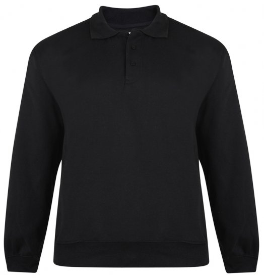 Kam Jeans Black Collar Sweatshirt - Herren-Sweater und -Hoodies in großen Größen - Herren-Sweater und -Hoodies in großen Größen