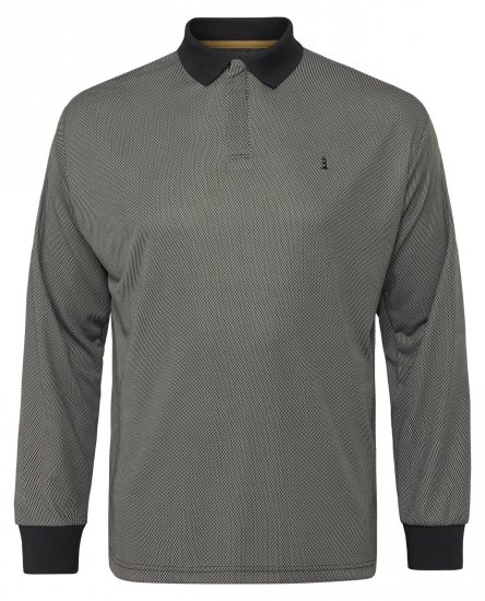 North Latitude Cool Effect Poloshirt Langarm Schwarz - Polo-shirts für herren - Polo-Shirts für Herren in großen Größen