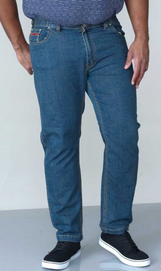 Duke Bailey Relaxed Comfort Fit Stretch Jeans With Elasticated Waist Stonewash - Herren-jeans & -hosen - Herren-Jeans & -Hosen in großen Größen