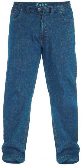 Duke Bailey Relaxed Comfort Fit Stretch Jeans With Elasticated Waist Stonewash - Herren-jeans & -hosen - Herren-Jeans & -Hosen in großen Größen