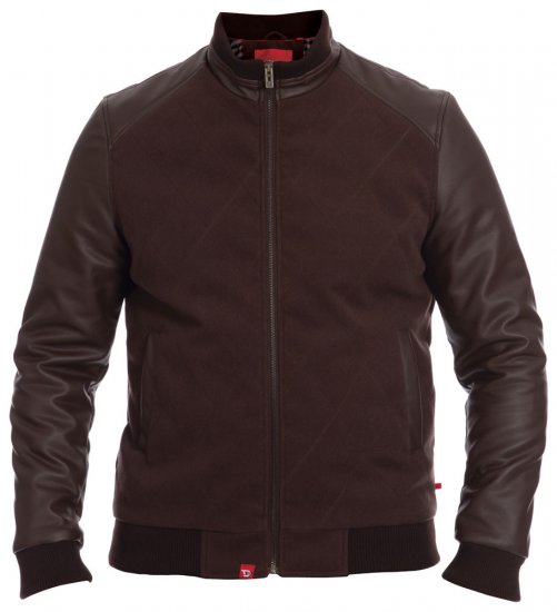 D555 Hurst Faux Leather Jacket - Herren Jacken in großen Größen - Herren Jacken in großen Größen