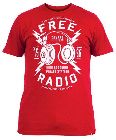 D555 Finely Tee + Shirt - Herrenhemden - Herrenhemden in großen Größen