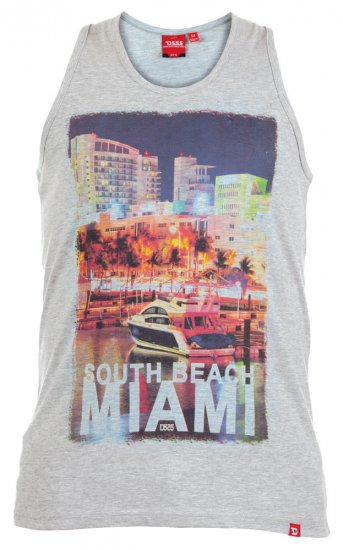 D555 Vest Miami Grey - Herren-T-Shirts in großen Größen - Herren-T-Shirts in großen Größen