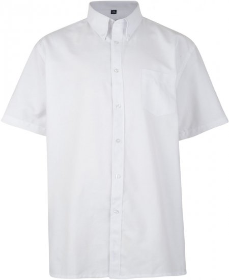 Kam Oxfordhemd Kurzarm Weiß - Herrenhemden in großen Größen - Herrenhemden in großen Größen