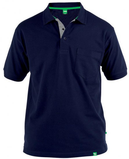 D555 Grant Poloshirt Dunkelblau - Polo-Shirts für Herren in großen Größen - Polo-Shirts für Herren in großen Größen