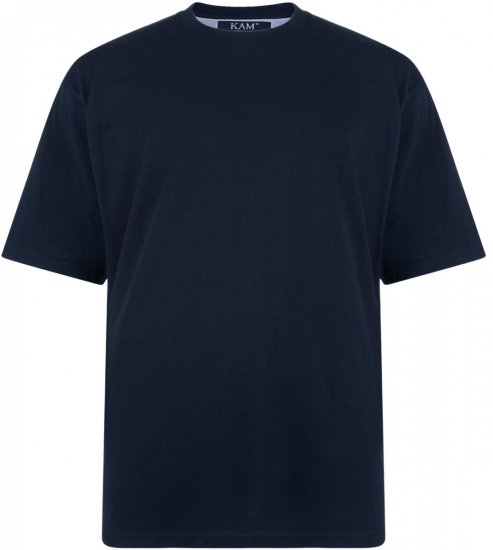 Kam Jeans T-shirt Dunkelblau - Herren-T-Shirts in großen Größen - Herren-T-Shirts in großen Größen