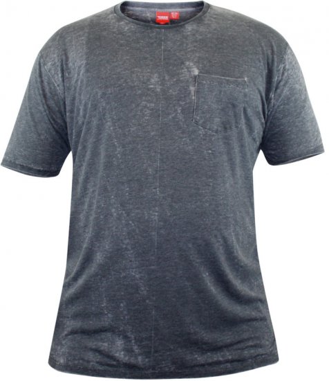 D555 Mavi T-shirt Grey with Pocket - Herren-T-Shirts in großen Größen - Herren-T-Shirts in großen Größen