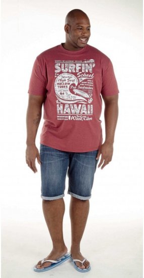 D555 Francis Burgundy T-shirt - Herren-T-Shirts - Herren-T-Shirts in großen Größen