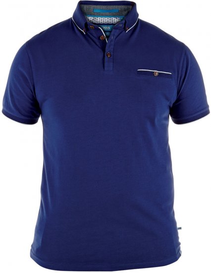 D555 Asia Polo Shirt Blue - Polo-Shirts für Herren in großen Größen - Polo-Shirts für Herren in großen Größen