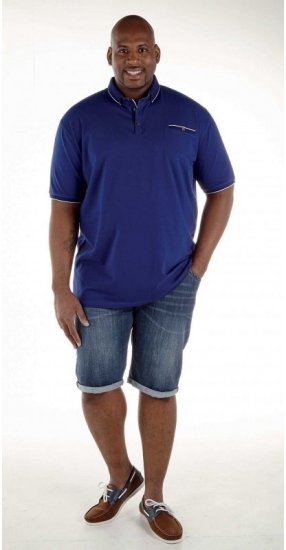 D555 Asia Polo Shirt Blue - Polo-shirts für herren - Polo-Shirts für Herren in großen Größen