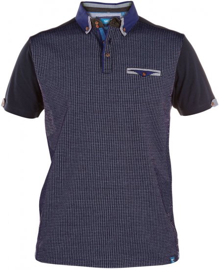 D555 Farley Polo Shirt Navy/Blue - Polo-Shirts für Herren in großen Größen - Polo-Shirts für Herren in großen Größen