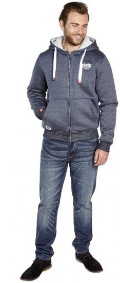 D555 Halbert Fur Lined Hood Full Zipper - Herren-sweater und -hoodies - Herren-Sweater und -Hoodies in großen Größen