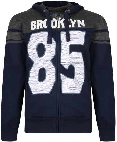Kam Jeans Brooklyn Hoody Navy - Herren-Sweater und -Hoodies in großen Größen - Herren-Sweater und -Hoodies in großen Größen