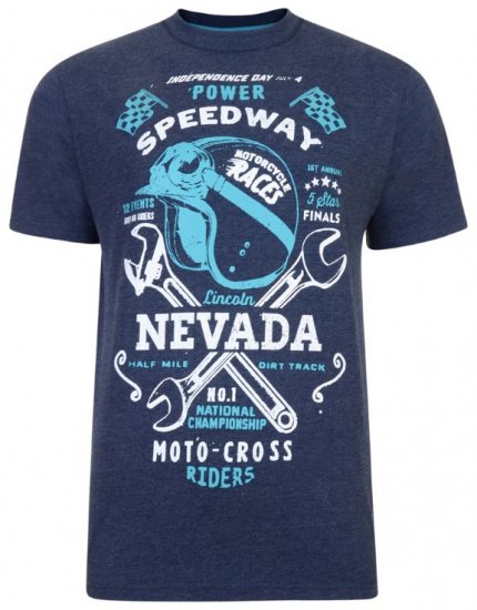 Kam Jeans Nevada Speedway Tee - Herren-T-Shirts in großen Größen - Herren-T-Shirts in großen Größen