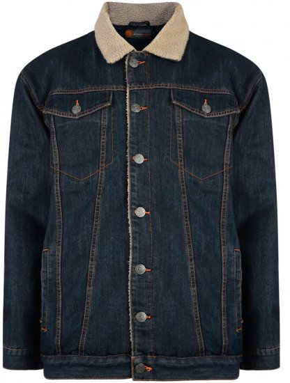Kam Jeans Fabio Jacket with Sherpa Lining - Herren jacken - Herren Jacken in großen Größen