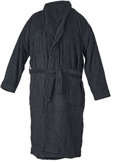 Abraxas Bathrobe 100% Cotton Black - Herrenunterwäsche & bademode - Herrenunterwäsche & Bademode in großen Größen