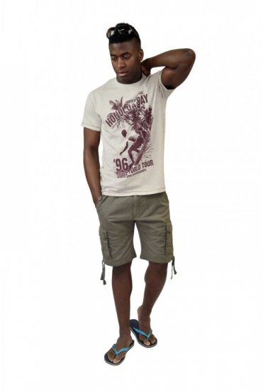 D555 CLAYTON Honolua Bay T-shirt White Marl - Herren-T-Shirts - Herren-T-Shirts in großen Größen