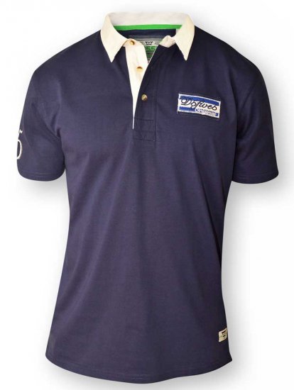 D555 NASH Short Sleeve Rugby Shirt Navy - Polo-Shirts für Herren in großen Größen - Polo-Shirts für Herren in großen Größen