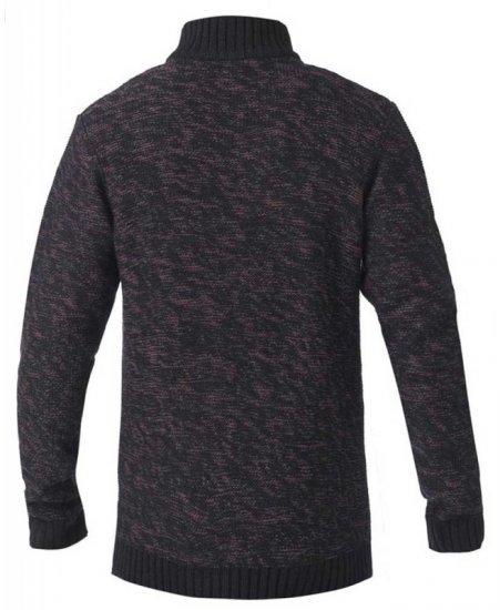 D555 MARSDEN Neck Sweater Black/Red - Herren-sweater und -hoodies - Herren-Sweater und -Hoodies in großen Größen