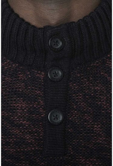 D555 MARSDEN Neck Sweater Black/Red - Herren-sweater und -hoodies - Herren-Sweater und -Hoodies in großen Größen