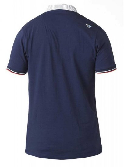 D555 GARFIELD Short Sleeve Stretch Polo Shirt Navy - Polo-shirts für herren - Polo-Shirts für Herren in großen Größen