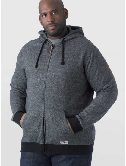 D555 Romney Full Zipper Hoodie Charcoal - Herren-sweater und -hoodies - Herren-Sweater und -Hoodies in großen Größen