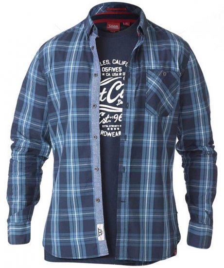 D555 Smith Shirt & T-shirt Combo - Herrenhemden - Herrenhemden in großen Größen