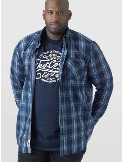 D555 Smith Shirt & T-shirt Combo - Herrenhemden - Herrenhemden in großen Größen