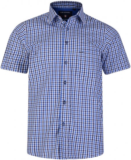 Kam Jeans 6140 Short Sleeve Shirt Navy - Herrenhemden - Herrenhemden in großen Größen