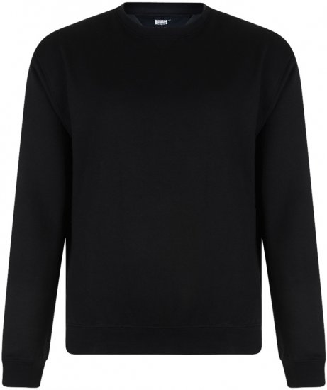 Motley Denim Sweatshirt Schwarz - Herren-Sweater und -Hoodies in großen Größen - Herren-Sweater und -Hoodies in großen Größen