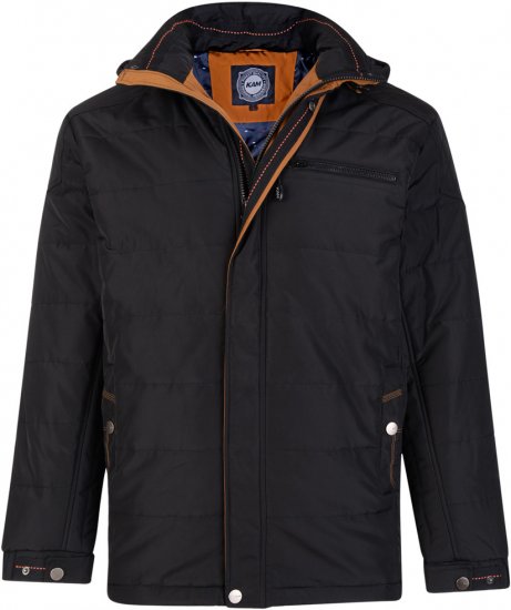 Kam Jeans 65 Padded Jacket Black - Herren jacken - Herren Jacken in großen Größen