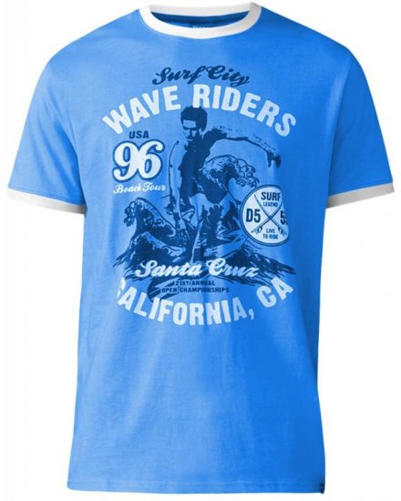 D555 Balder T-shirt Royal Blue - Herren-T-Shirts - Herren-T-Shirts in großen Größen