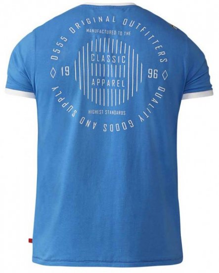 D555 Otis T-shirt Blue - Herren-T-Shirts - Herren-T-Shirts in großen Größen